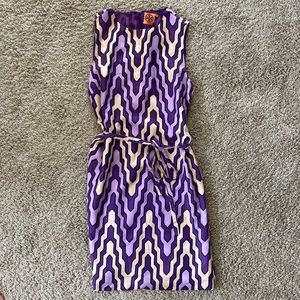 Purple and cream Tory Burch dress